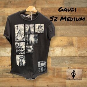 Gaudi Sz Medium Men’s New York Print T Shirt